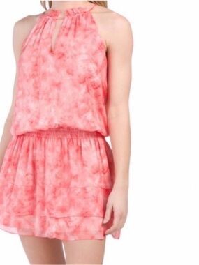 Ramy Brook | Mackie Printed Halter Blouson  Silk Blend Dress